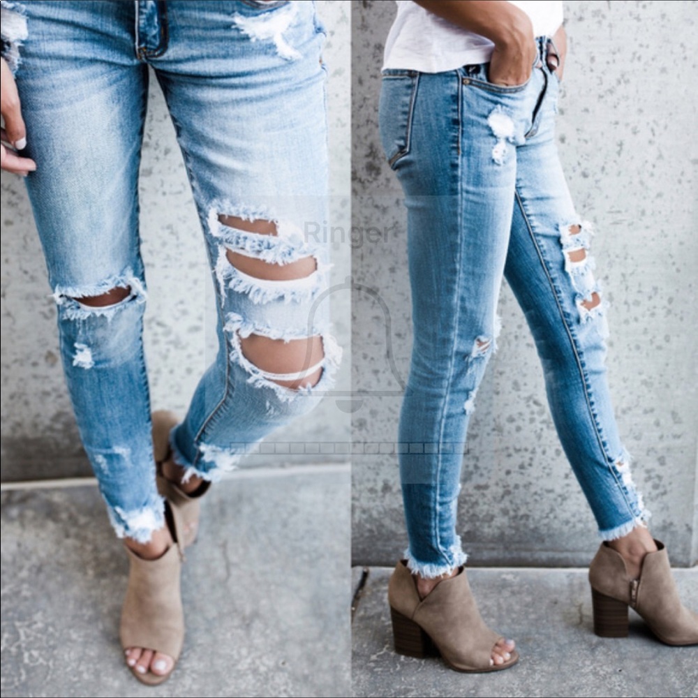Distressed Skinny Jeans ❤️👖🦋